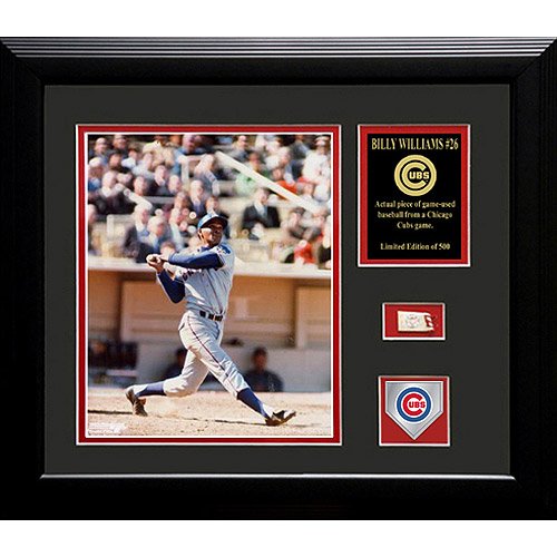 Chicago Cubs Billy Williams 8X10 Framed Photo With Game-Used Baseball Piece & Medallion By Mounted Memories