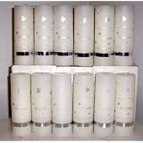 12 White Pillar 2x6 Inch Dreams Baby Powder Scented Gift Favor Candles by HS Candle