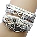 Susenstone®Owl Handmade Leather Braid Fashion Bracelet