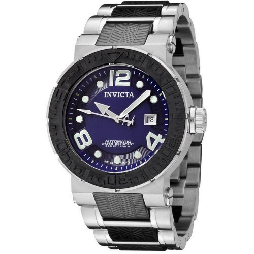 Invicta Men's 6767 Reserve Collection Automatic Stainless Steel and Black Polyurethane Watch