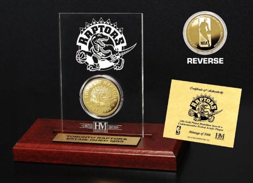 Toronto Raptors 24Kt Gold Coin Etched Acrylic