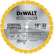DEWALT DW3103 Series 20 10-Inch 32 Tooth ATB Thin Kerf General Purpose Saw Blade with 5/8-Inch Arbor