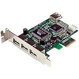 StarTech.com 4 Port PCI Express Low Profile High Speed USB Card (PEXUSB4DP)