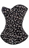 Corset Buy Skull Overbust Black Cotton & Polyester Overbust Corset