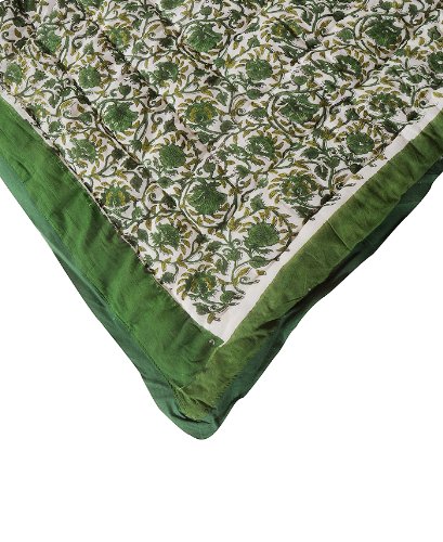 Imagen 4 de Hecho a mano Tamaño Casa Rural por habitaciones Jaipuri Reversible indio Boho algodón acolchado tamaño de 90 x 60 pulgadas