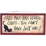Ohio Wholesale Cats are Like Potato Chips Wall Art, from our Cats and Dogs Collection