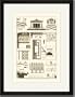 Black Framed/Matted Print 17x23, Temples and Roofings