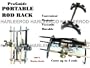 Deep Blue Portable Fishing Rod Rack Holder PR-4 New