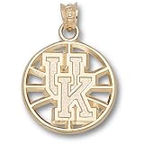 University of Kentucky UK Pierced Basketball Pendant (Gold Plated)