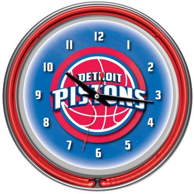 Trademark Detroit Pistons Double Ring Neon Clock