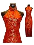 Golden Flowers Shoulderless Dress