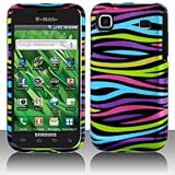 Premium - Samsung T959/Vibrant Rainbow Zebra Cover - Faceplate - Case - Sna ....