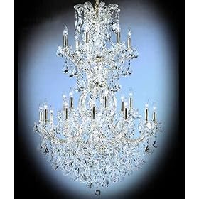 James R. Moder Maxfield Gold Crystal Chandelier