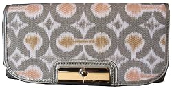 Authentic Coach Kristin Ikat Slim Envelope Wallet Clutch 45592 Grey Multi