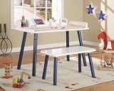 Blue Kids Art Table & Bench - Work and Fun Center (2 Piece)