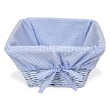 Nursery Basket 2-Pack with Blue Gingham Liners