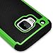 HTC One M9 Case, MagicMobile [Dual Armor Series] Rugged Durable [Impact Shockproof Resistant] Double Layer Cover [Hard Shell] & [Flexible Silicone] Case for HTC One M9 Case - Black / Green with Screen Protector