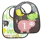 Sugar Booger "Numbers" Feeding Collection Mini Bib Gift Set of 2