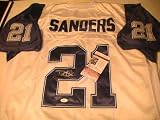 DEION SANDERS SIGNED AUTOGRAPHED JERSEY DALLAS COWBOYS COA JSA