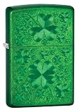Zippo Meadow Green Iced Clover Lighter (5 1/2 x 3 1/2-Inch)