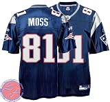 Mens Randy Moss #81 New England Patriots Home Jersey NFL Replica by Reebok(Size=X-LARGE)