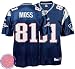 Mens Randy Moss #81 New England Patriots Home Jersey NFL Replica by Reebok(Size=X-LARGE)