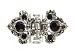 Hair Clip - H88 - Butterfly Wings set with Swarovski (tm) Crystal Stones ~ Jet Black and Hematite (Gunmetal)