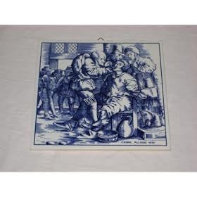 Porcelain Tile Delft Blue Hand Painted Holland Porcelain Wall Tile
