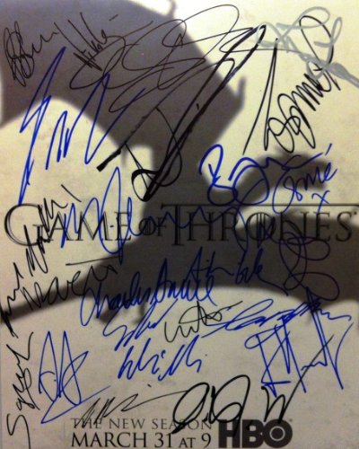 Game of Thrones cast reprint signed poster photo #1 15 cast members RP