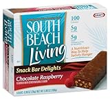 South Beach Living Snack Bar Delights, Chocolate Raspberry, 0.98-Ounce Bars, 6-Count Boxes (Pack of 12)