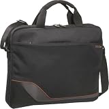 SOLO Vector Collection Laptop Slim Brief Case Holds Notebook Computer up to 14.1 Inches, Black with Orange Accents, VTR122-4 SOLO Vector Collection Laptop Slim Brief Case Holds Notebook Computer up to 14.1 Inches, Black with Orange Accents, VTR122-4
