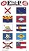 Assorted U. S. State Flags Self-Adhesive Flag Stickers