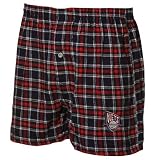 NCAA New Jersey Nets Navy Blue-Red Plaid Match-Up Boxer Shorts (Large)