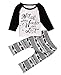 Newborn Baby Kids Boys Star Elephant Letter Print Tops+Pants Spring Fall Outfits