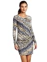 ABS Allen Schwartz Women's Long Sleeve Drape Tee Dress With Side Twist
