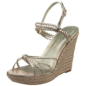 Jessica Simpson Womens Coronia Strappy Rafia Wedge