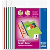 BAZIC Clear Front Report Covers w/ Sliding Bar (3/Pack) (3197)