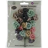 Prima Marketing Something Blue Decorative Flowers, 0.75-Inch, Paper Best Man, 20-Pack