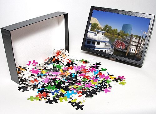 Photo Jigsaw Puzzle of Empress Hornblower and Delta King paddle steamers on the Sacramento River, Old from Robert Harding