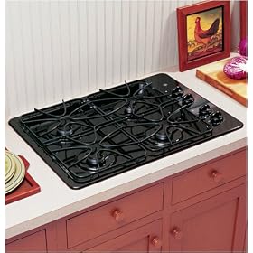 GE JGP328BEKBB 30 Gas Cooktop with 4 Sealed Burners, Precise Simmer Burner, Deep-Recessed... by 
