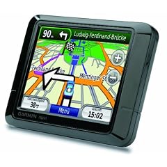 Garmin n�vi 255T Navigationssystem (8,9 cm (3,5 Zoll) Touchscreen, Europa, TMC, PhotoNavigation, MicroSD-Kartenslot ecoRoute, Lederetui) schwarz