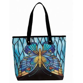 Tiffany Butterfly Tote Bag Purse Shoulder Overnight WOW
