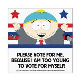 South Park - I Am Too Young To Vote For Myself Election - Sticker / Decal