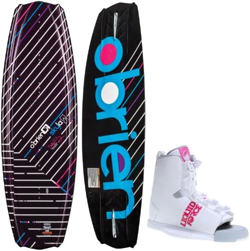 O'Brien Skyla Wakeboard 135 Womens + Liquid Force Alpha Bindings Sz 6-10