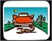 Mauspad mit Dekoration - Stra�e, Cactus, Auto, Hummer, Kreuzung