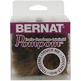 Spinrite Faux Fur Pom Pom, Brown Muskrat, 1 Per Package