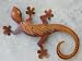 WANDDEKO GEKKO METALL WETTERFEST SALAMANDER BRAUN 28 CM