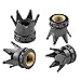 4pcs Black 8mm Crown Tire Wheel Air Valve Stem Cap for Car Truck ATV UTV Hot Rod