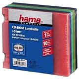 Hama Slim PP CD-ROM-Box 10, farblich sortiert