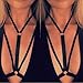 Hunputa Alluring Womens Harness Bra Elastic Cage Bra Strappy Hollow Out Bra Bustier (S, Black)